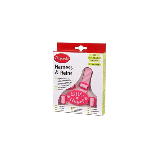 Clippasafe Harness/reins Designer - Little Angel - harness reins clippasafe little angel easy wash designer baby