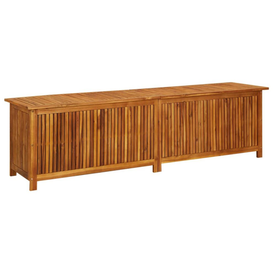 vidaXL Solid Acacia Wood Garden Storage Box Pillow Blanket Box Hallway Bench