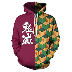 Inspired by Demon Slayer: Kimetsu no Yaiba Tomioka Giyuu Hoodie Cartoon Manga Anime Harajuku Graphic Kawaii Hoodie For Men's Women's Unisex Adults' 3D Print 100% Polyester Lightinthebox