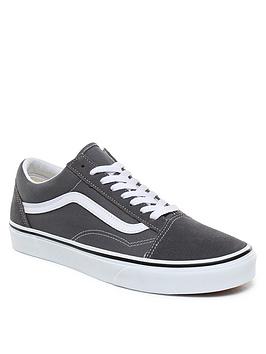Vans UA Old Skool - Grey/White, Grey/White, Size 6.5, Men