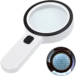 Handheld 10X Illuminated Magnifier Microscope Magnifying Glass Aid Reading for Seniors loupe Jewelry Repair Tool With LED Lightinthebox