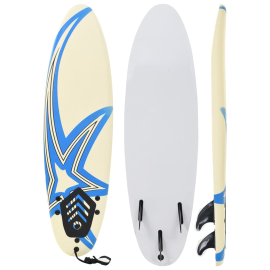 vidaXL Surfboard 170cm Star Sport Beginner Buoyancy Wave Riding Surfing Board