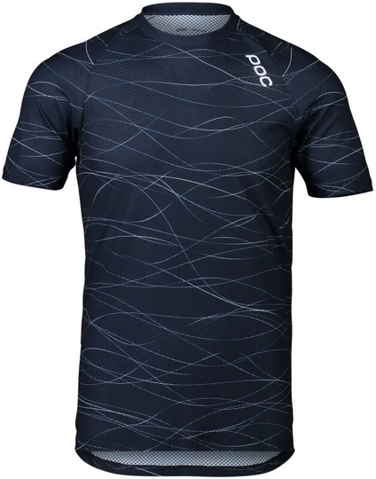 POC MTB Pure Tee Lines Turmaline Navy S