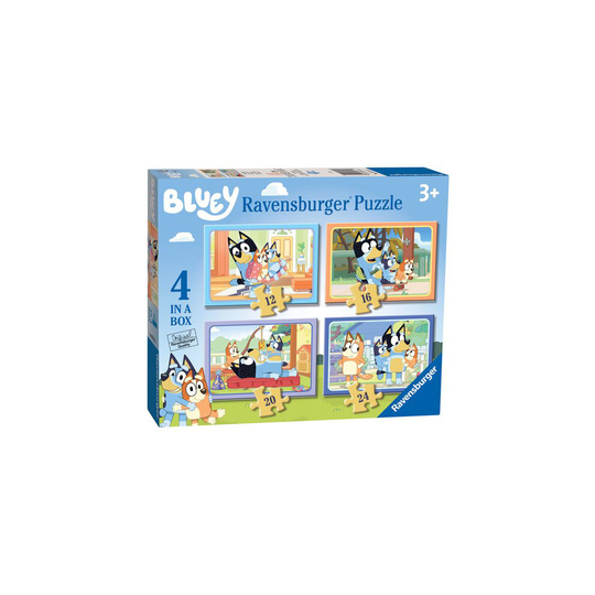 NEW Ravensburger Bluey - 4 in Box (12, 16, 20, 24 Pieces) Jigsaw Puzzles