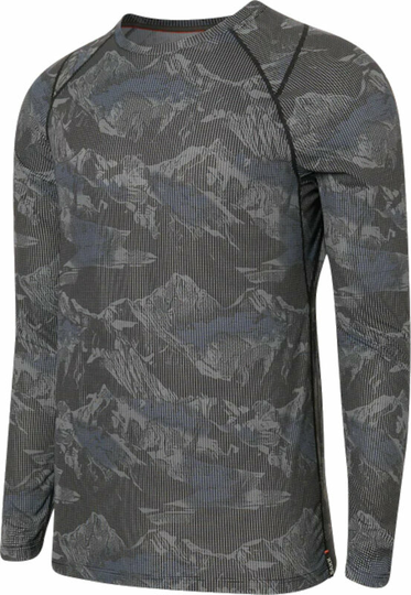 SAXX Thermal Underwear Quest Long Sleeve Crew Navy Mountainscape S