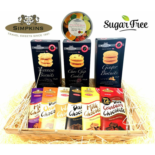 Simpkins Sugar Free No Added Sugar Gift Hamper Box Basket Sweets