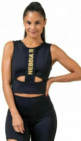 Nebbia Honey Bunny Crop Top Black XS