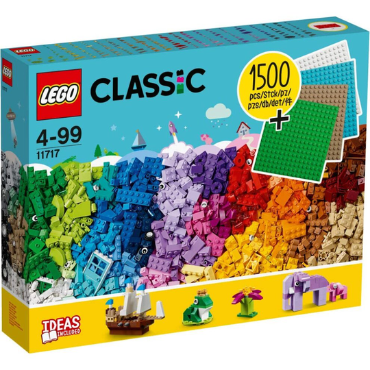 LEGO Classic 11717 Extra Large Brick Box with Building Plates, 1504 Pieces