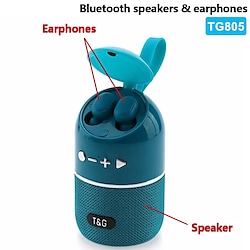 TG805 2 in 1 True Wireless Earbuds with Bluetooth Speaker In Ear Bluetooth5.0 Sports Stereo with Charging Box for Apple Samsung Huawei Xiaomi MI Fitness Running Everyday Use Mobile Phone Travel Lightinthebox