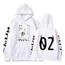 Inspired by Darling in the Franxx Zero Two 02 Hoodie Cartoon Manga Anime Harajuku Graphic Kawaii Hoodie For Men's Women's Unisex Adults' Hot Stamping 100% Polyester Lightinthebox