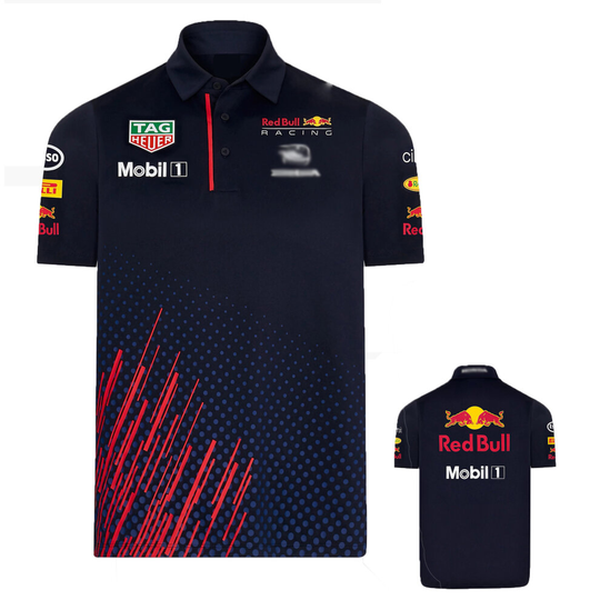 (XXXL) F1 Racing Suit Red Bull Top Short-sleeve Breathable Polo Shirt