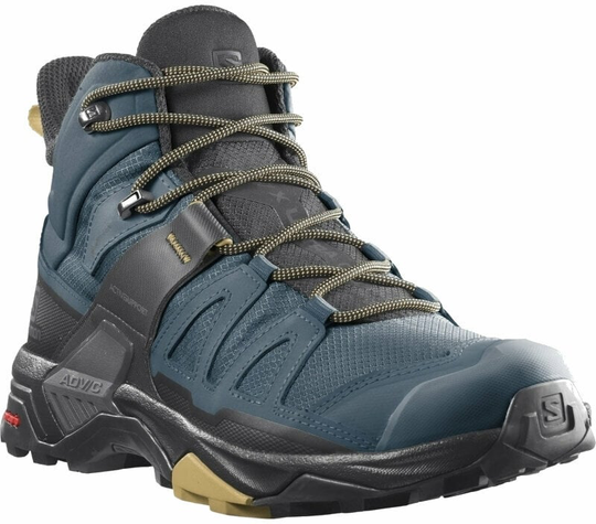 Salomon Mens Outdoor Shoes X Ultra 4 Mid GTX Trooper/Black/Evening Primrose 44
