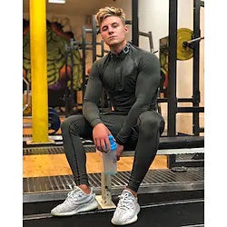 Men's Compression Shirt Running Shirt Long Sleeve Compression Clothing Athletic Athleisure Winter Breathable Quick Dry Soft Running Jogging Training Sportswear Activewear Solid Colored Black Dark Lightinthebox