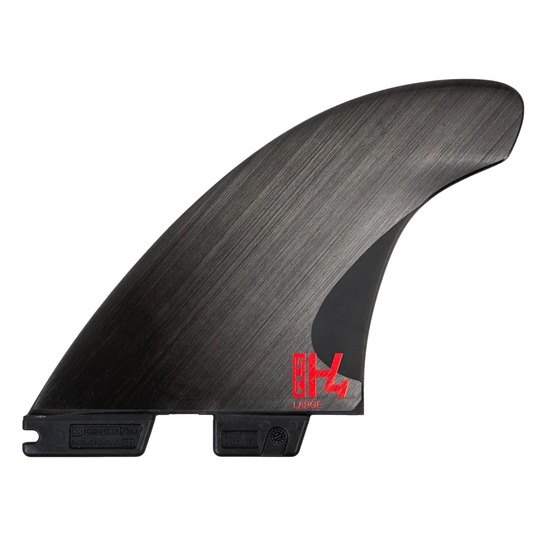 FCS II H4 Medium Thruster Surfboard Fins - Smoke