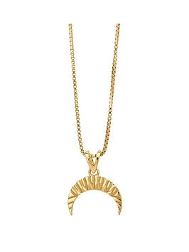Rachel Jackson Deco Crescent Moon Gold Necklace