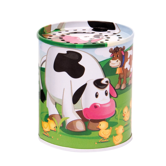 Schylling Animal Sound Maker Music Box - Classic Tin Toy Noise Maker with Farm Animal Sounds, Music Toys for Toddlers