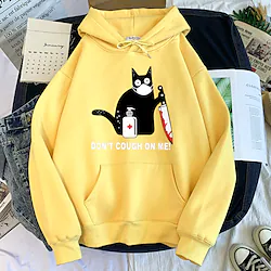 Inspired by Animal Cat Hoodie Cartoon Manga Anime Front Pocket Graphic Hoodie For Men's Women's Unisex Adults' Hot Stamping 100% Polyester Casual Daily Lightinthebox