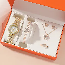 Quartz Watch for Women Analog Quartz Butterly Style Stylish Fashion Sparkle Bling Creative Titanium Alloy Stainless Steel Romantic Series Cartoon Series Fashion Lightinthebox