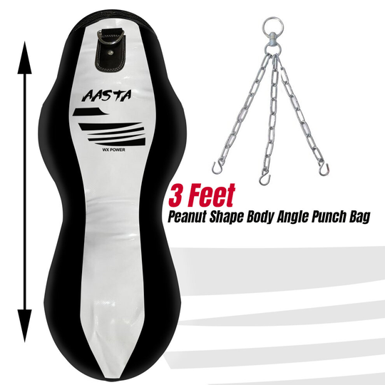 3 feet Filled Hanging peanut shape Body Angle Punch Bag