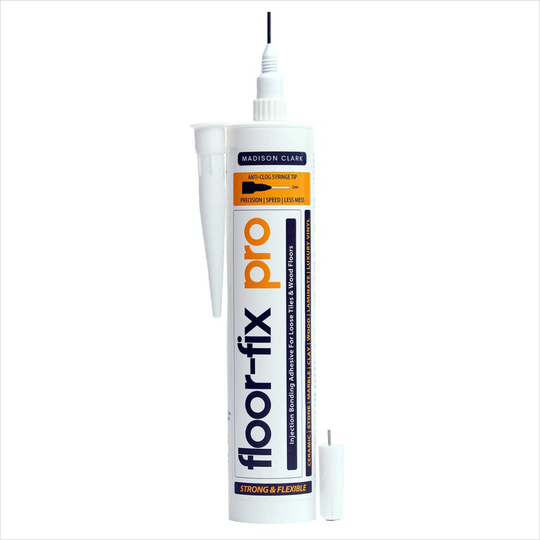 Floor Fix Pro Injection Adhesive For FAST Repair Loose & Hollow Tiles, Wood, Laminate, LVT, Stair Nosings INCLUDES INJECTION...