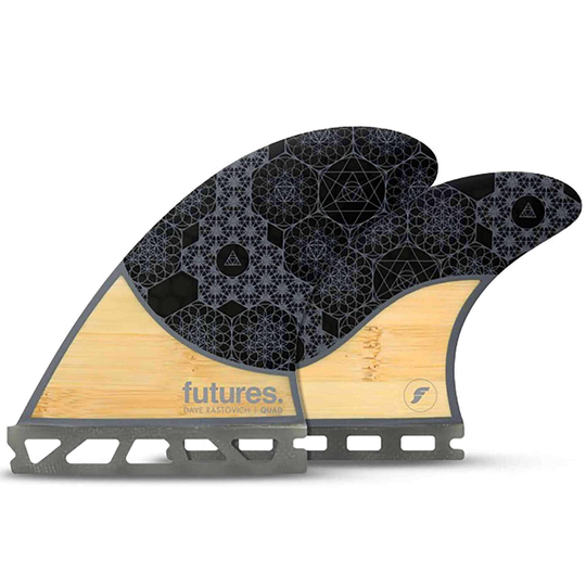 Futures Rasta Quad Honeycomb Surfboard Fins - Bamboo