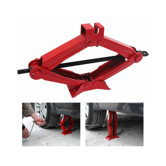 1Ton Scissor Jack Lift Wind Up For Car Van Garage Home Emergency Tool