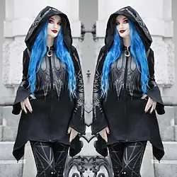 Goth Girl Punk Gothic Coat Outerwear Hooded Women's Costume Vintage Cosplay Party / Evening Coat Masquerade Lightinthebox