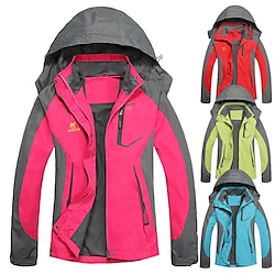 Women's Waterproof Hiking Jacket Gorpcore Rain Jacket Hooded Jacket Windbreaker Winter Outdoor Windproof Quick Dry Causal Lightweight Jacket Trench Coat Outerwear Top Full Zip Hunting Fishing Climbing Lightinthebox