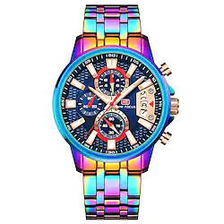 MINI FOCUS Quartz Watch for Men Analog Quartz Stylish Stylish Modern Style Waterproof Stopwatch Noctilucent Alloy Alloy Fashion Lightinthebox