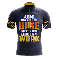 21Grams Men's Cycling Jersey Short Sleeve Bike Jersey Top with 3 Rear Pockets Mountain Bike MTB Road Bike Cycling UV Resistant Breathable Quick Dry Reflective Strips Blue Yellow Gradient Polyester Lightinthebox