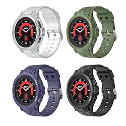 1 pcs Smart Watch Band for Samsung Galaxy Watch 5 Pro 45MM Watch 5 Pro 45MM Silicone Smartwatch Strap Adjustable Elastic Breathable Sport Band Replacement Wristband Lightinthebox
