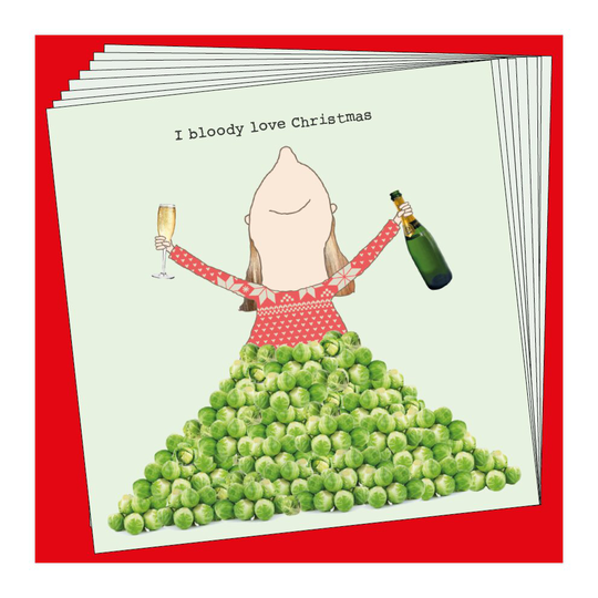 Box Of 8 Rosie Made A Thing Love Sprouts Funny Christmas Cards Festive Humour