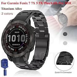 Quick Fit Titanium AlloyStainless Steel Watchband For Garmin Fenix 7X 7/6 6X Pro 5X Plus Strap Band MARQ/Enduro Belt Bracelet Lightinthebox