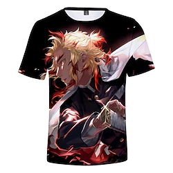 Inspired by Demon Slayer Cosplay Cosplay Costume T-shirt Cartoon 3D Harajuku Graphic Kawaii T-shirt For Men's Women's Adults' Terylene Lightinthebox