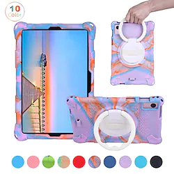 Tablet Case Cover For Lenovo Tab P11 / Plus Tab M10 HD M10 FHD Plus Tab M8 (FHD / HD) Portable Pencil Holder Handle Solid Colored Armor Silicone For Kids Lightinthebox
