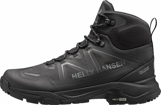 Helly Hansen Mens Outdoor Shoes Men's Cascade Mid-Height Hiking Shoes Black/New Light Grey 46