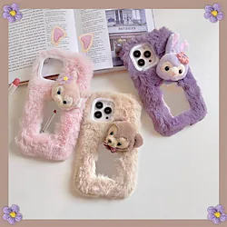 Phone Case For Apple Back Cover iPhone 14 Pro Max 14 Plus 13 12 11 Pro Max Mini SE Bumper Frame Mirror Full Body Protective Cartoon Plush Plush PC Lightinthebox