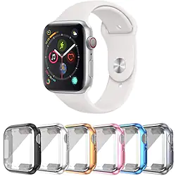 6 Pack Apple Watch Case with Ultra-Thin Screen Protector Compatible with iWatch 38mm 40mm 41mm 42mm 44mm 45mm,Full Coverage Case for Apple Watch Series 8/7/6/5/4/3/2/1/SE Lightinthebox
