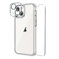 (3 pack) Phone Case For Apple Silicone Clear Case with Camera Lens Protector iPhone 14 13 12 11 Plus Pro Max Screen Protector Clear Solid Colored Silica Gel Lightinthebox