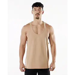Men's Workout Tank Top Running Tank Top Irregular Hem Split Sleeveless Vest / Gilet Street Athletic Cotton Breathable Fitness Gym Workout Basketball Sportswear Activewear Solid Colored Black Pink Lightinthebox