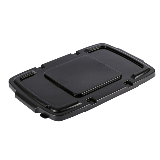 Black Coral Hard Plastic Lid for Outdoor Recycling Boxes