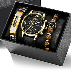 Quartz Watch for Men Analog Quartz Retro Casual Classic Chronograph Alloy Leather Classic Theme Vintage Theme Lightinthebox