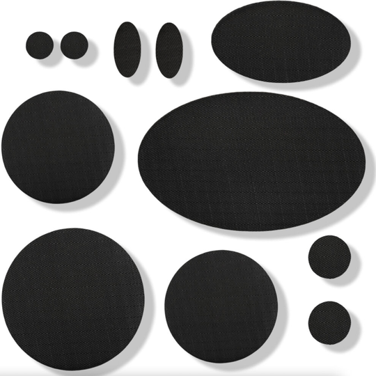 (Down Jacket Repair Patches | Pre-Cut, Self-Adhesive, Soft, Waterproof, Tear-Resistant (11 Pieces, Black)) Down Jacket Repair Patches | Pre-Cut, Self-