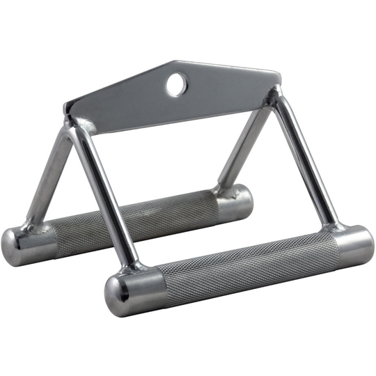 Twin Seated Row V Lat Double Stirrup Handle Grip Bar Cable Multi Gym Attachment