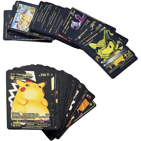 (Black Cards 55pcs) Pokemon Boxed Card Bundle Pikachu GX Holo Card Set