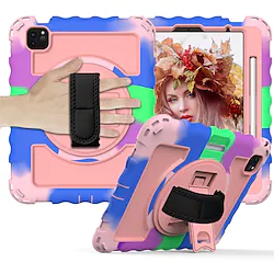 Case for Apple iPad 9th 8th iPad Air 5th 4th iPad Mini 6th iPad Pro with Pencil Holder 360 Rotation Stand Hand Strap Heavy Duty Shockproof Rugged Soft Silicone Hard Protective Case for Kids Girls Lightinthebox