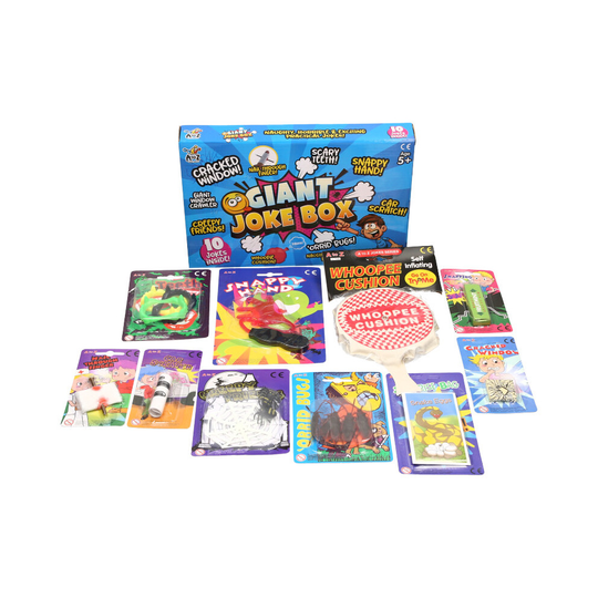 Giant naughty joke box including whoopee cushion
