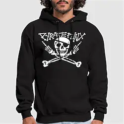 Inspired by Punk Gothic Pirate Skull Hoodie Cartoon Manga Anime Front Pocket Graphic Hoodie For Men's Women's Unisex Adults' Hot Stamping 100% Polyester Lightinthebox