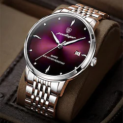 The new POEDAGAR/ P868 brand men's watch waterproof glow-in-the-dark slim calendar quartz watch is a hit with foreign trade Lightinthebox