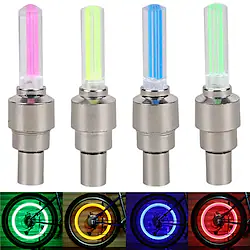 LED Bike Light Valve Cap Flashing Lights Wheel Lights - Mountain Bike MTB Bicycle Cycling Waterproof Easy Carrying Durable Button Battery AG10 Red Blue Yellow Cycling / Bike / Aluminum Alloy Lightinthebox
